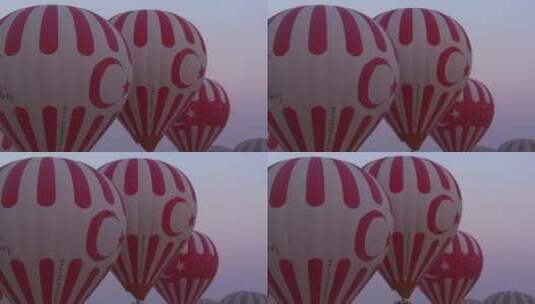 热气球上的土耳其国旗高清在线视频素材下载