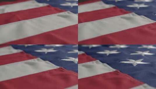 美国国旗的特写镜头高清在线视频素材下载