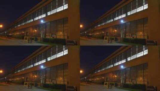 仓库或工厂的夜景高清在线视频素材下载