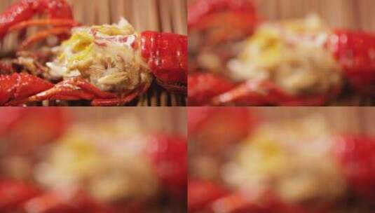剥出的小龙虾肉虾黄虾尾高清在线视频素材下载