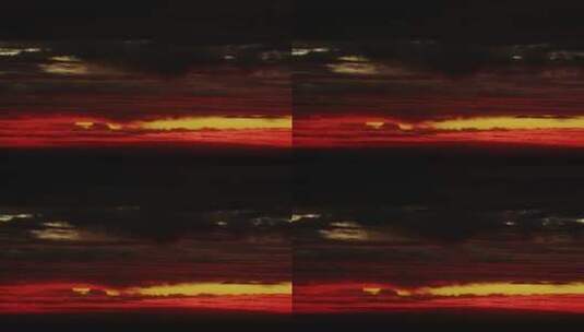 黑红色云在日落时分开高清在线视频素材下载