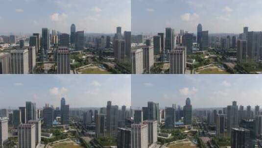 航拍贵阳高新区高楼建筑高清在线视频素材下载