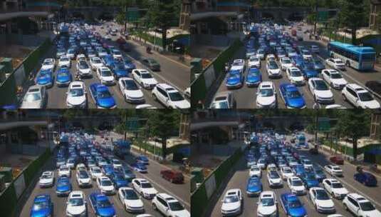 实拍城市拥堵交通车辆高清在线视频素材下载