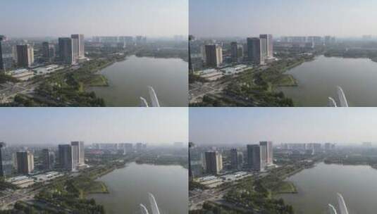 航拍郑州城市风光高清在线视频素材下载