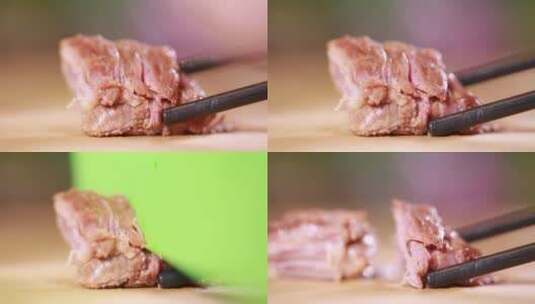 展示牛肉软烂肉质高清在线视频素材下载