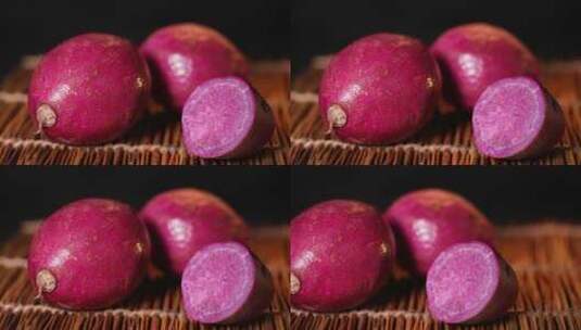 健康紫薯花青素高清在线视频素材下载