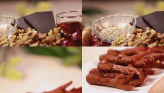 【镜头合集】干果坚果大枣红糖制作阿胶高清在线视频素材下载