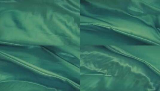 绿色丝绸舞动高清在线视频素材下载