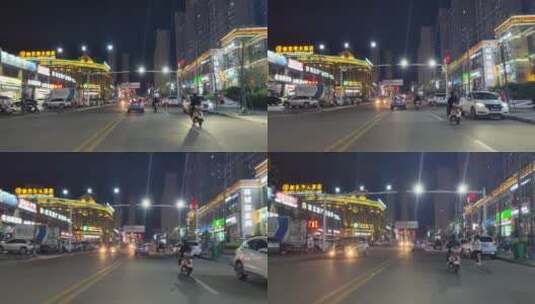 城市夜景街头景象高清在线视频素材下载