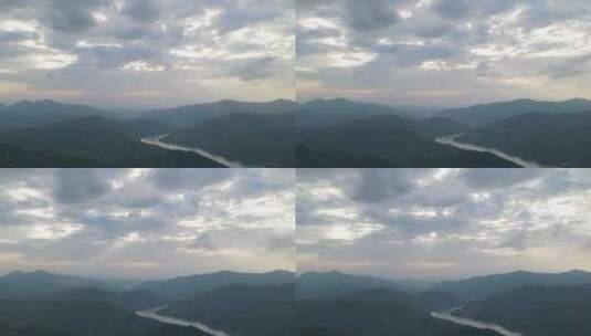 旅游景区湖南雪峰山4A景区航拍延时高清在线视频素材下载