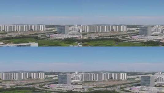 航拍建设中的广州南沙区高清在线视频素材下载