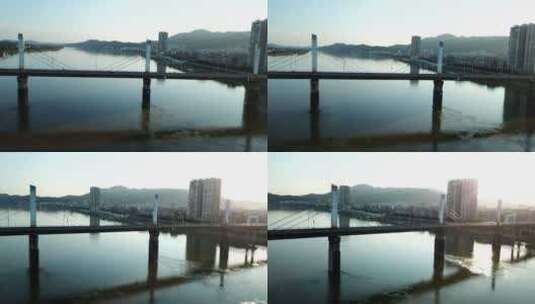 湖南衡山县衡山大桥高清在线视频素材下载