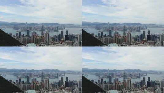 香港太平山顶4KDlogM航拍原素材03高清在线视频素材下载