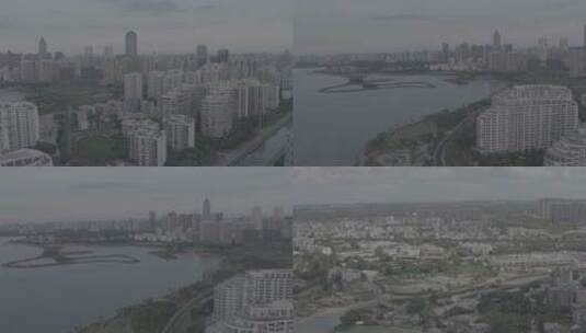 海南城市航拍 海边城市高清在线视频素材下载