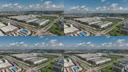 广西南宁南南铝厂区外部航拍高清在线视频素材下载