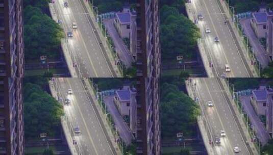晚上市区高架桥夜景高清在线视频素材下载