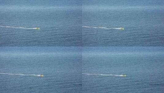 8k实拍大海中疾驰的快艇高清在线视频素材下载