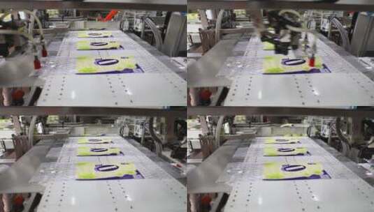 卷纸生产线包装流水线纸巾生产封装机高清在线视频素材下载