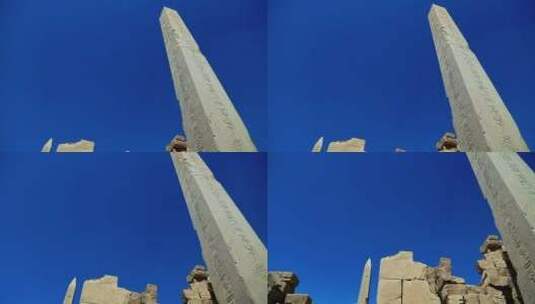卡尔纳克神庙中的方尖碑高清在线视频素材下载