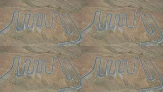 西藏珠峰盘山路108拐无人机航拍视频高清在线视频素材下载