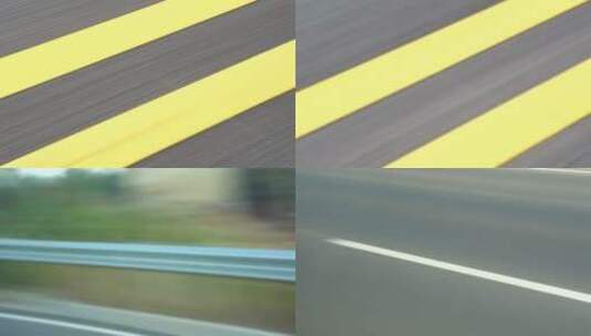 4K公路路面、速度感、开车窗外速度路高清在线视频素材下载