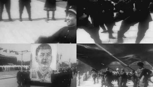 历史资料：50年代中俄蜜月期高清在线视频素材下载