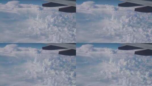 飞机上看天空的云高清在线视频素材下载
