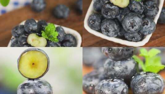 新鲜蓝莓高清在线视频素材下载