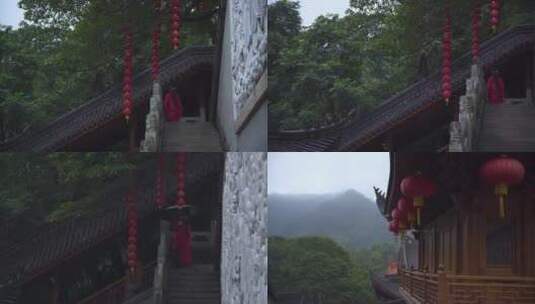 杭州西湖上天竺法喜禅寺江南寺庙4K视频合集高清在线视频素材下载