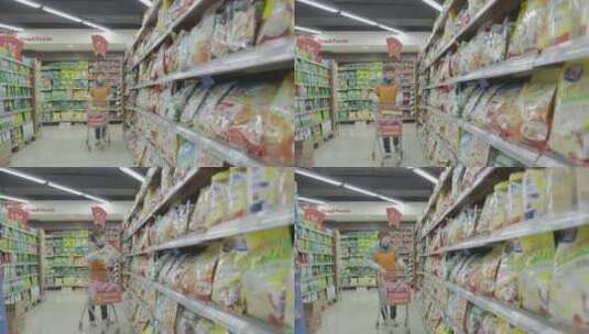超市实拍 上货 检查货品高清在线视频素材下载