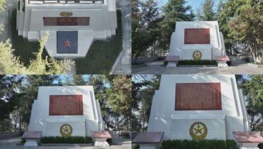 红色战士公墓高清在线视频素材下载