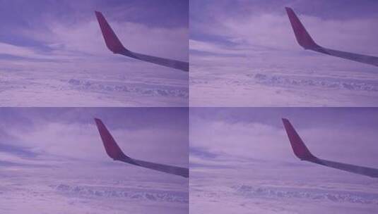 4k高清飞机航班俯摄云端·机冀（1）高清在线视频素材下载