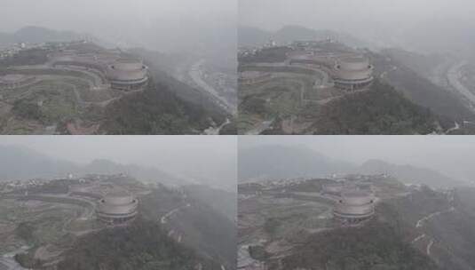 贵州茅台镇航拍茅台天酿标志建筑大气博物馆高清在线视频素材下载