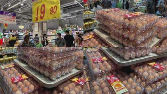 济南大润发超市，市民购物肉类、水产等商品高清在线视频素材下载