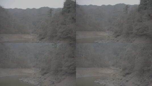 山峰森林树林水库4Kslog3实拍素材高清在线视频素材下载
