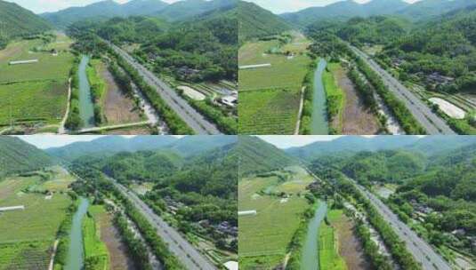 航拍中国广东江门高速公路高清在线视频素材下载