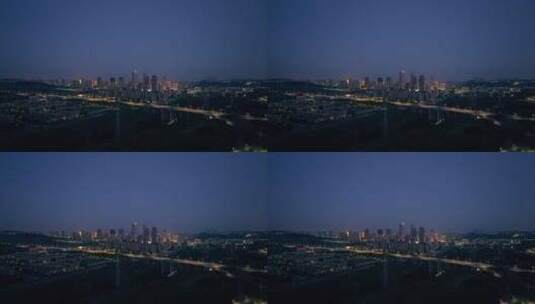 城市夜景大楼大厦航拍高清在线视频素材下载