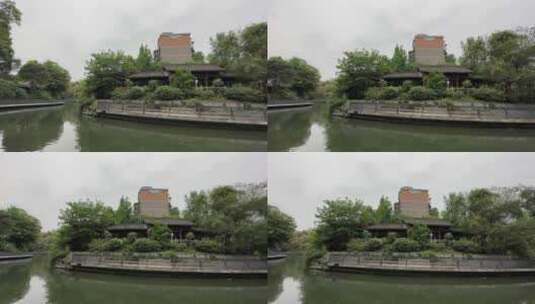 河边的建筑高清在线视频素材下载