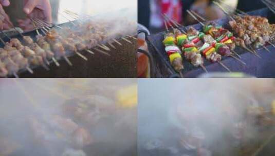 美食 小吃 烤肉串高清在线视频素材下载