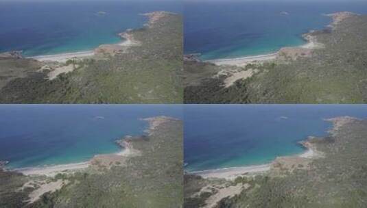澳大利亚昆士兰州大吉佩尔岛宁静蓝海的沉船海滩——无人机拍摄高清在线视频素材下载