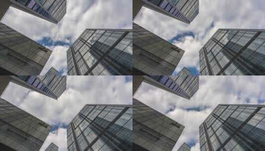 仰视国际金融中心大楼高清在线视频素材下载
