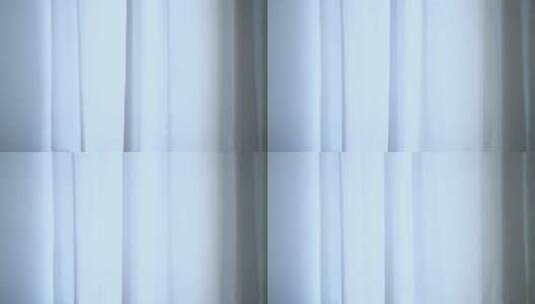 窗纱 床帘 空景 晃动的窗帘 白色窗纱高清在线视频素材下载