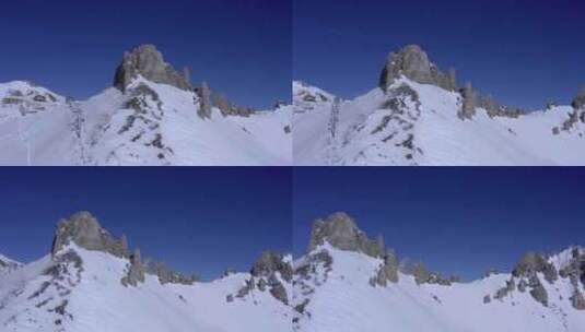 大雪覆盖的山川美景高清在线视频素材下载