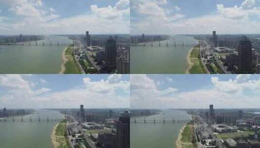 2023美丽南昌城市地标风光航拍高清在线视频素材下载
