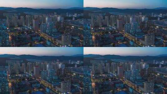 辽宁丹东城市航拍素材高清在线视频素材下载