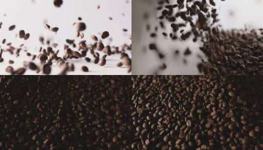 咖啡豆升格集合高清在线视频素材下载