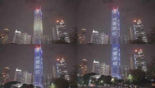 广州街景夜景高清在线视频素材下载