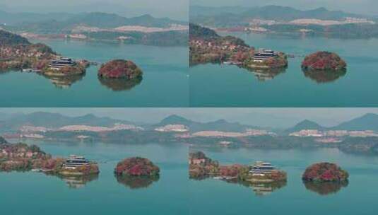 临安青山湖自然风光高清在线视频素材下载
