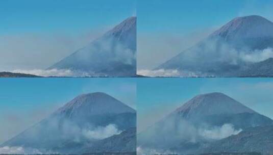 航拍下的泗水布罗莫火山高清在线视频素材下载