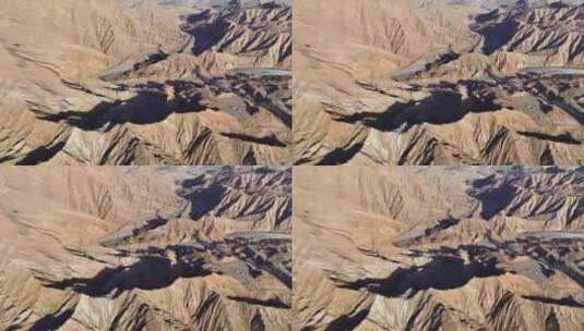 新疆丹霞地貌高清在线视频素材下载